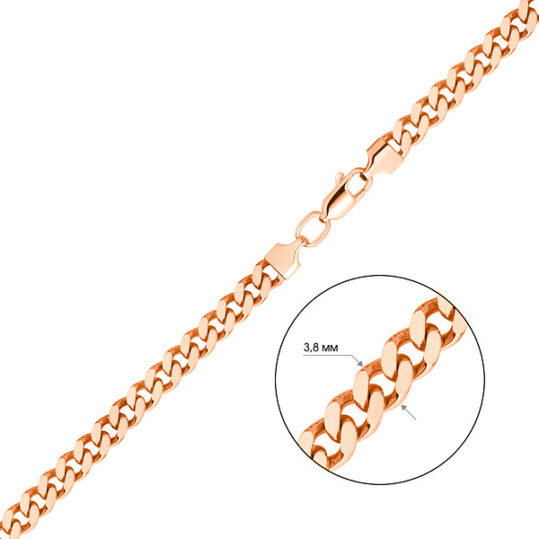 Золотая цепочка Панцирного плетения (арт. ц301011) – изображение 2
