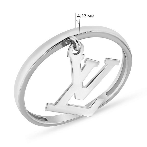 Кольцо из белого золота с подвеской (арт. 154750б) – изображение 2