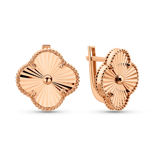 Серьги из красного золота (арт. 108683/15а) – изображение 1