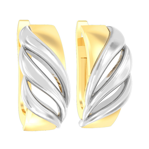 Золотые серьги без камней (арт. 111021ж) – изображение 1