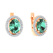 Золоті сережки з кварцом (арт. 111153Псз)