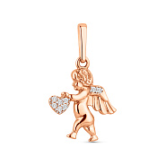 Фото Золота підвіска Янгол з фіанітами (арт. 440557)