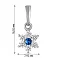 Підвіска з білого золота Квітка з фіанітами (арт. 440305бс) – зображення 2