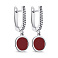 Серебряные серьги с ониксом и фианитами (арт. 7502/9518ок) – изображение 1