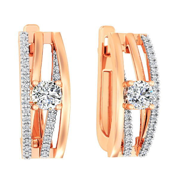 Серьги из золота с фианитами (арт. 111126) – изображение 1