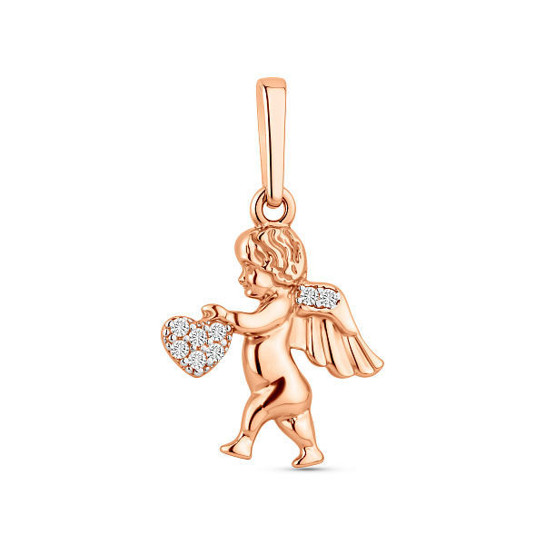 Золота підвіска Янгол з фіанітами (арт. 440557) – зображення 1
