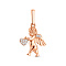 Золота підвіска Янгол з фіанітами (арт. 440557)