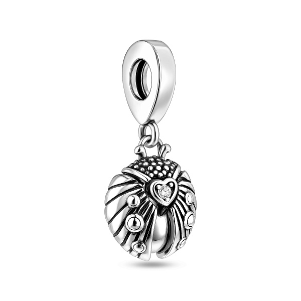 Серебряный шарм с фианитом (арт. 7903/4604) – изображение 2