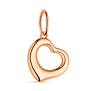 Подвеска из красного золота Сердце без камней (арт. 424298)