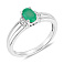 Серебряное кольцо с изумрудом и фианитами (арт. 7501/8931Изм)