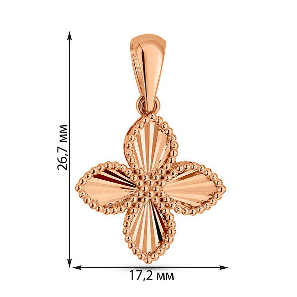Підвіска з червоного золота (арт. 424954/15а) – зображення 6