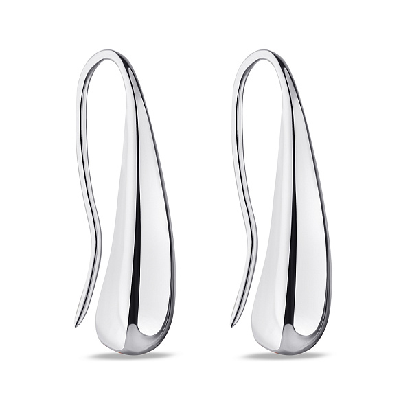 Серьги из серебра "Капельки" (арт. 7502/1100372) – изображение 1