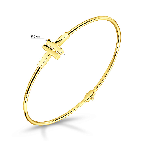 Жесткий золотой браслет (арт. 323481ж) – изображение 2