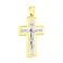Нательный крестик из желтого и белого золота (арт. 501098ж) – изображение 1