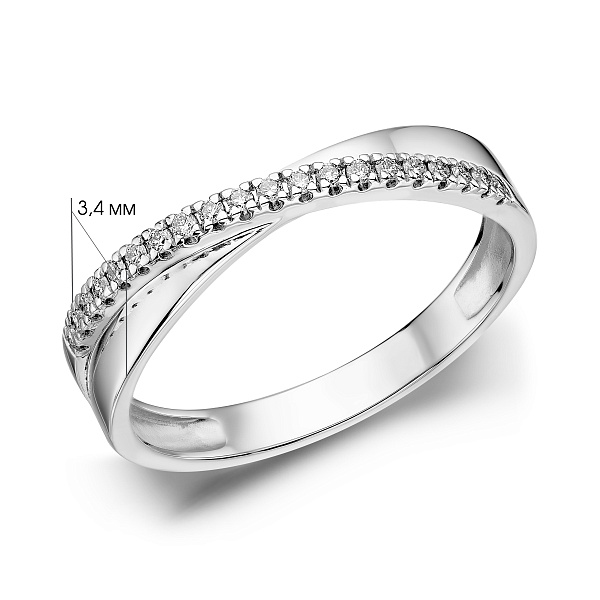 Золотое кольцо с бриллиантами (арт. К011055010б) – изображение 4