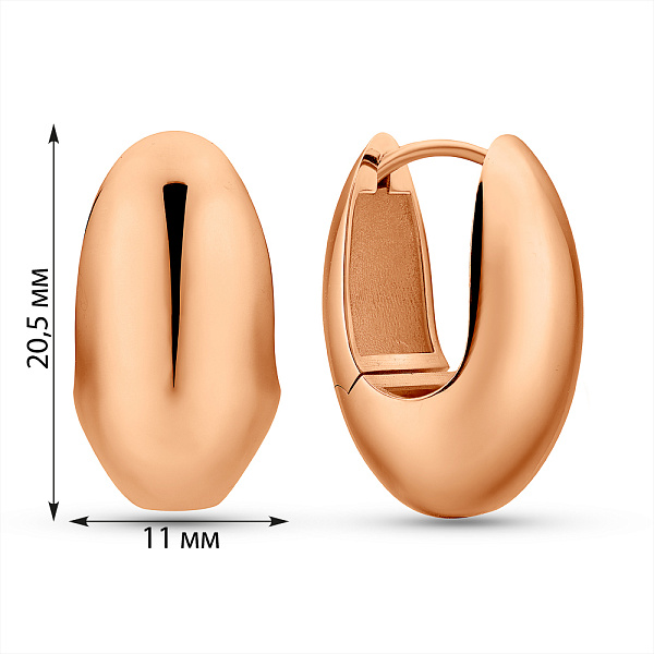 Сережки з червоного золота (арт. 1092067) – зображення 4