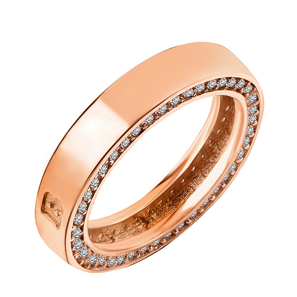 Золотое кольцо с фианитами (арт. 152966) – изображение 1