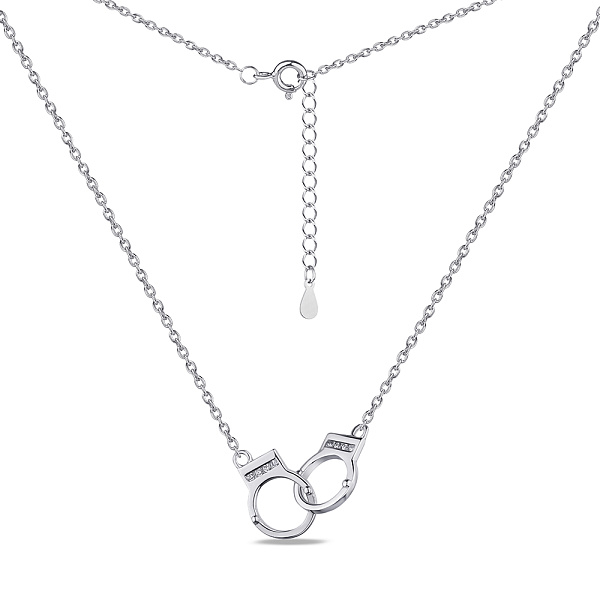 Срібне кольє з фіанітами (арт. 7507/1872) – зображення 2