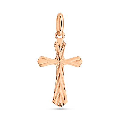 Золотой крестик без камней (арт. 424873)