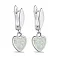 Серьги серебряные с опалом в форме сердца  (арт. 7502/4420Поб) – изображение 1
