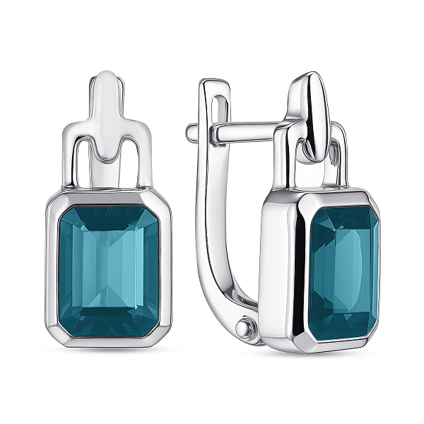 Срібні сережки з топазом (арт. 7502/2174165Пл) – зображення 1