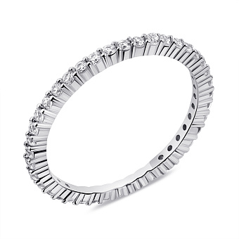 Фото Серебряное кольцо с дорожкой из фианитов (арт. 7501/6275)