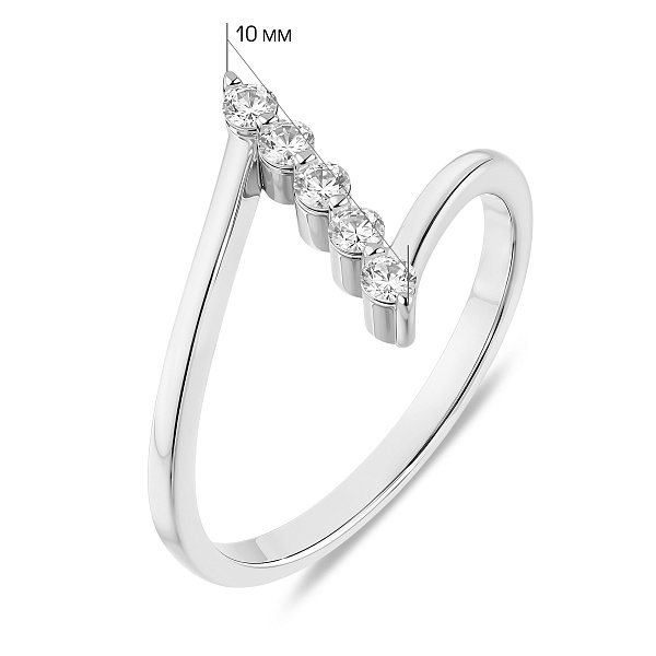 Серебряное кольцо с фианитами (арт. 7501/8374) – изображение 2