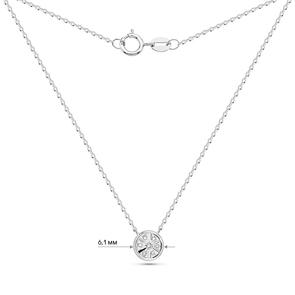 Кольє з білого золота з діамантами (арт. Ц341635б) – зображення 4