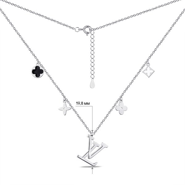 Серебряное колье с подвесками (арт. 7507/1751ечб) – изображение 3