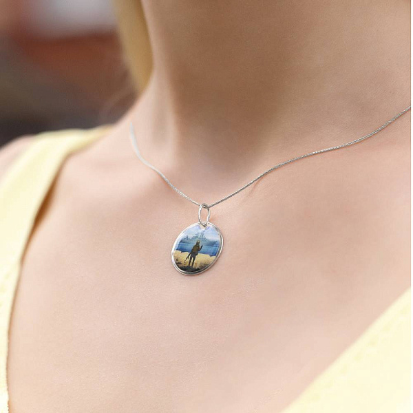 Срібний підвіс "Русский военный корабль" (арт. Х440733) – зображення 4