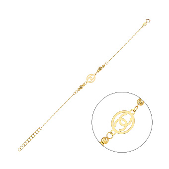 Золотой браслет в желтом цвете металла (арт. 325466ж)