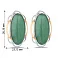 Серьги серебряные с нефритом (арт. 7202/307нфрсп) – изображение 2