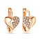 Дитячі золоті сережки «Сердечка» з фіанітами (арт. 107897) – зображення 1