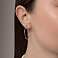 Серьги-кольца из белого золота без камней (арт. 122600/30б) – изображение 2