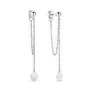 Длинные серьги Fly из белого золота (арт. 109788/1б)