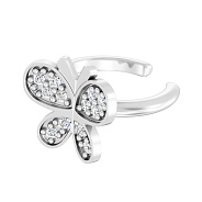 Одиночная серьга-каффа Бабочка из золота на правое ухо (арт. 110864пбЯ)