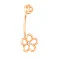 Золота сережка-пірсинг для пупка з фіанітом (арт. 360086) – зображення 1