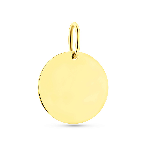 Золотой подвес под гравировку в форме монеты (арт. 4401021ж) – изображение 1