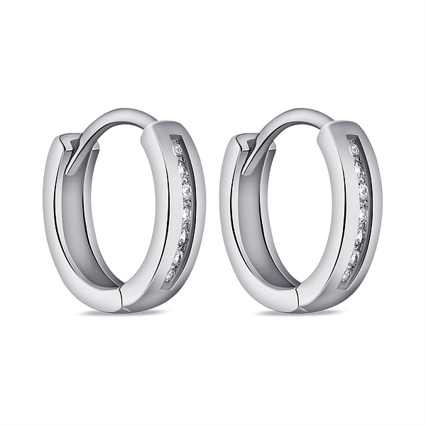 Серебряные серьги с дорожкой из фианитов (арт. 7502/9410/10) – изображение 1