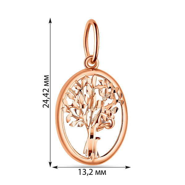 Золотой подвес-оберег Дерево жизни (арт. 424496) – изображение 2