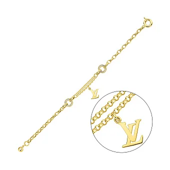 Браслет з жовтого золота з фіанітами (арт. 326787жП1)