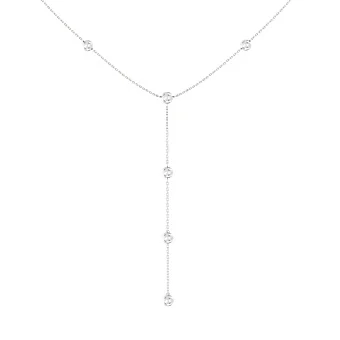 Кольє-краватка з білого золота (арт. 360276б)