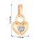 Золотая подвеска «Сердечко» с фианитами (арт. 440554) – изображение 2