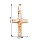 Хрестик з червоного і білого золота (арт. 740050Д) – зображення 2