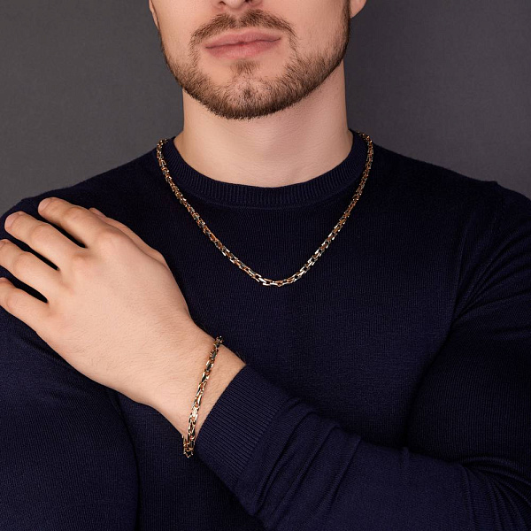 Золотий ланцюжок плетіння Якірне фантазійне (арт. цр306301Д) – зображення 7