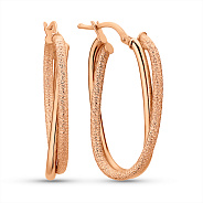 Серьги из красного золота без камней (арт. 1091893/30)