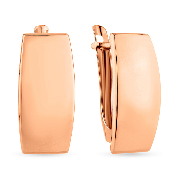 Серьги из красного золота без камней (арт. 121600) – изображение 1