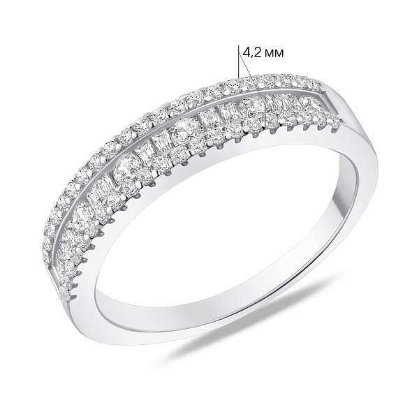 Серебряное кольцо с фианитами (арт. 7501/8848) – изображение 2