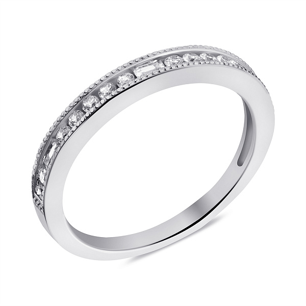 Серебряное кольцо с дорожкой из фианитов (арт. 7501/6871) – изображение 1