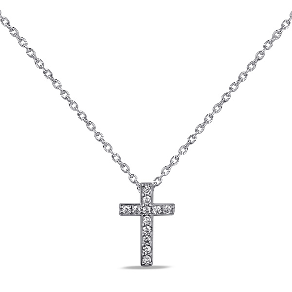 Серебряное колье Крестик с фианитами (арт. 7507/2133) – изображение 1